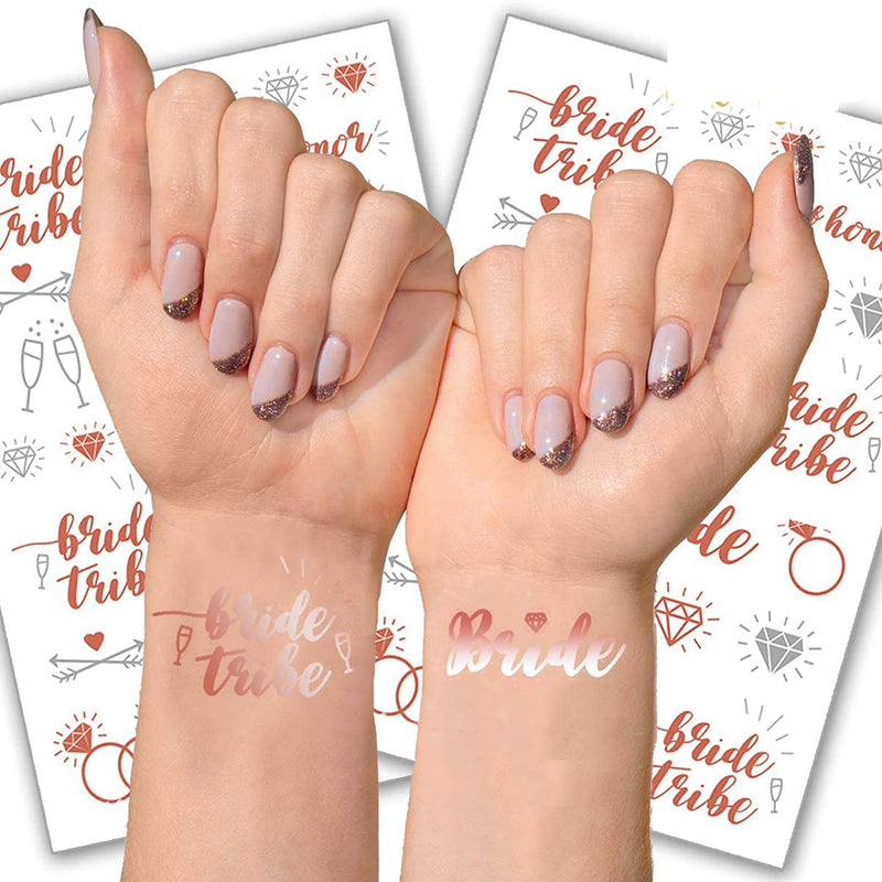 Enchanting Rose Gold Bridal Transfer Sticker Pack