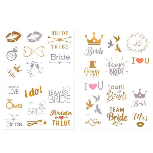 Enchanting Rose Gold Bridal Transfer Sticker Pack