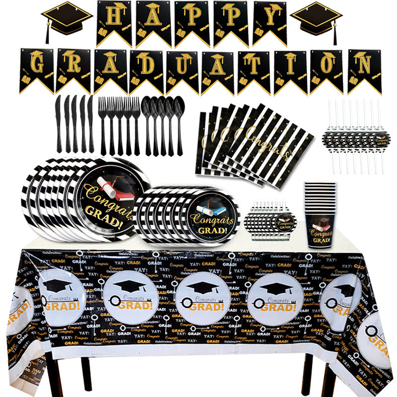 Celebrate in Style: Graduation Themed Party Table Setting Kit