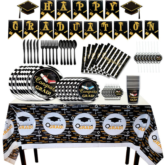 Celebrate in Style: Graduation Themed Party Table Setting Kit