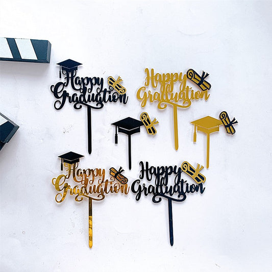 Celebrate Graduation in Style with Acrylic Letter Hats Cake Flags!