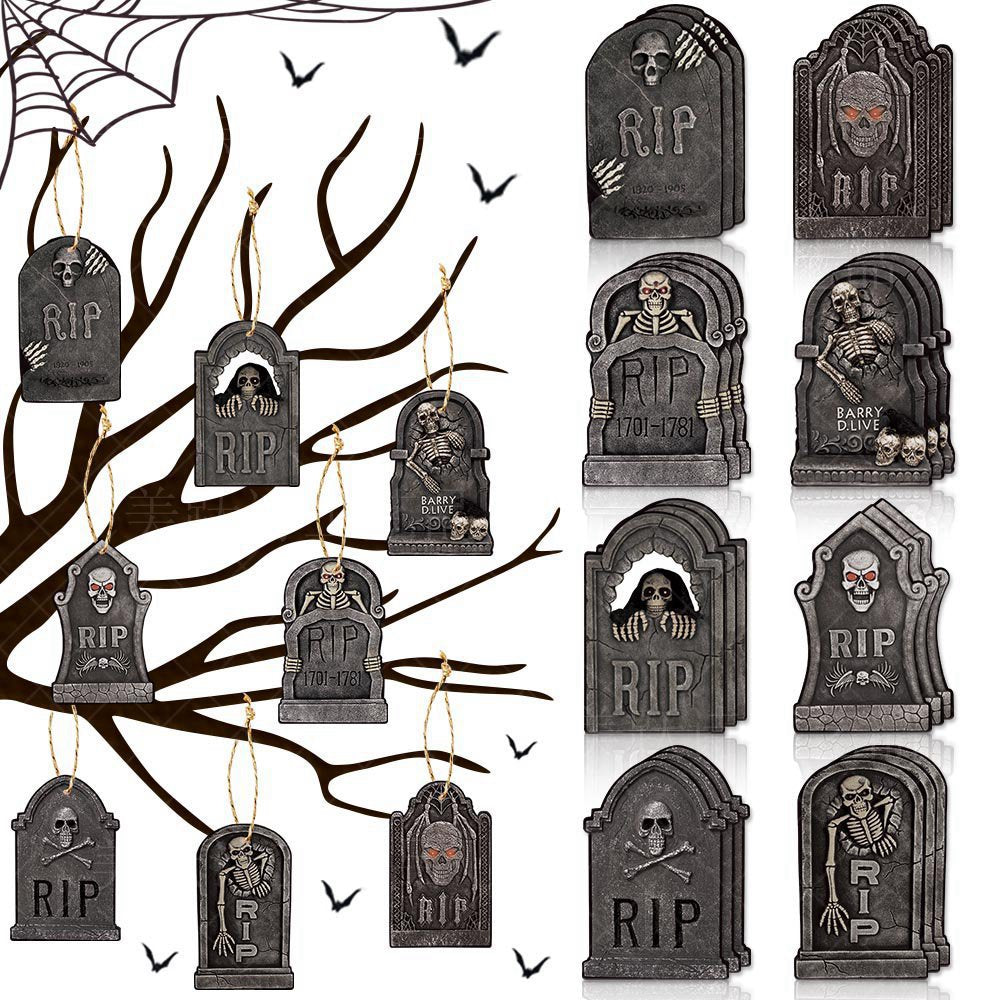 Hauntingly Charming Ghost Pendant Decoration Set for Halloween Celebrations