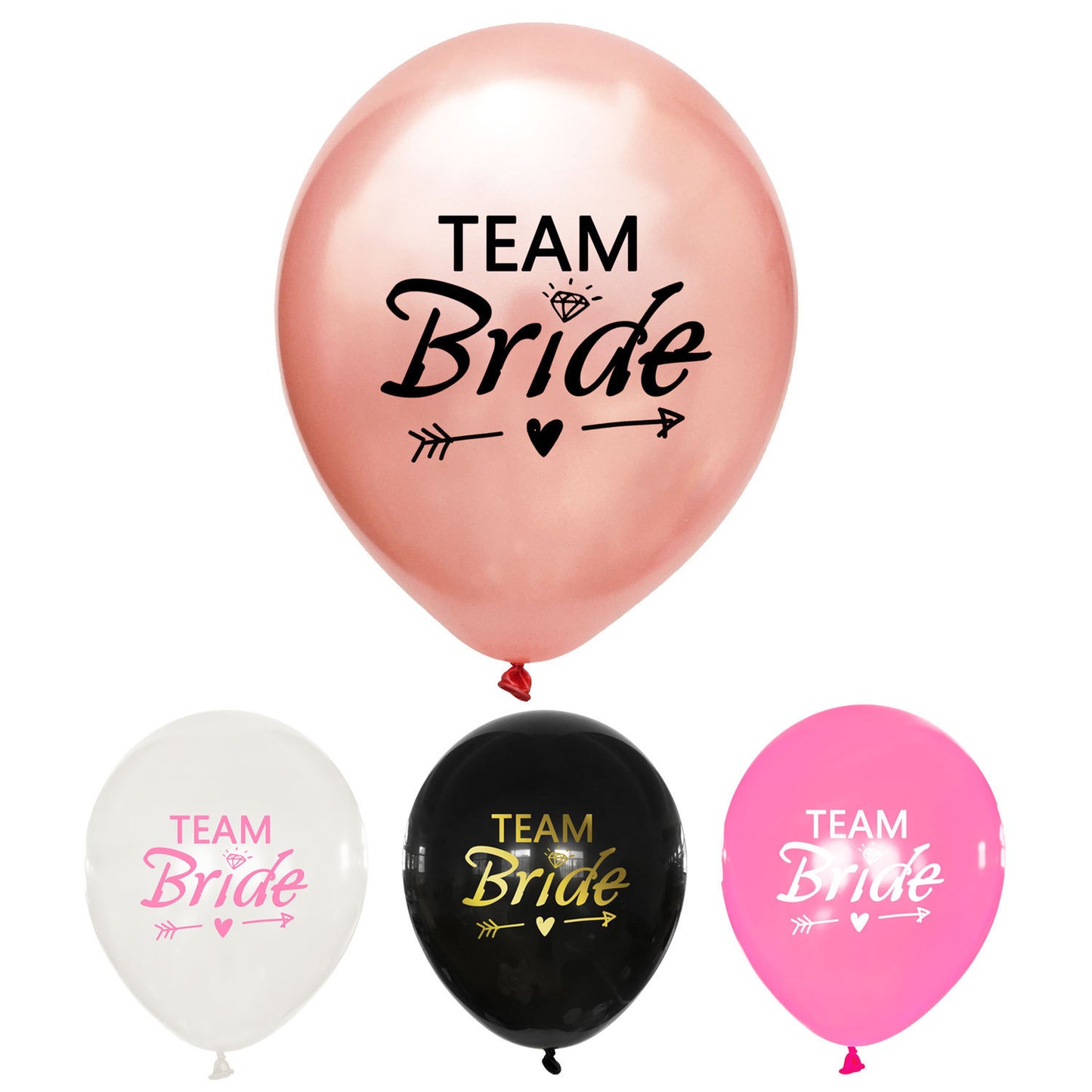 Rose Gold Bridal Party Balloon Bundle