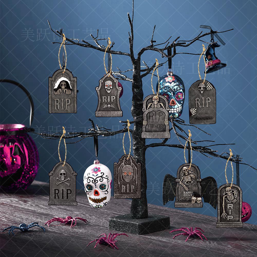 Hauntingly Charming Ghost Pendant Decoration Set for Halloween Celebrations