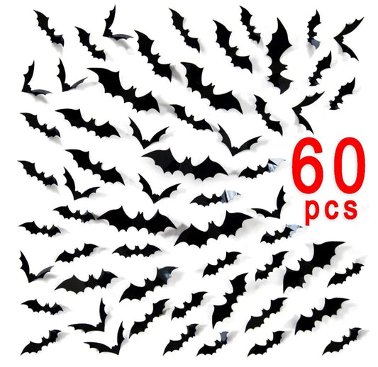 3D Haunted Bat Wall Stickers for Spooky Decor