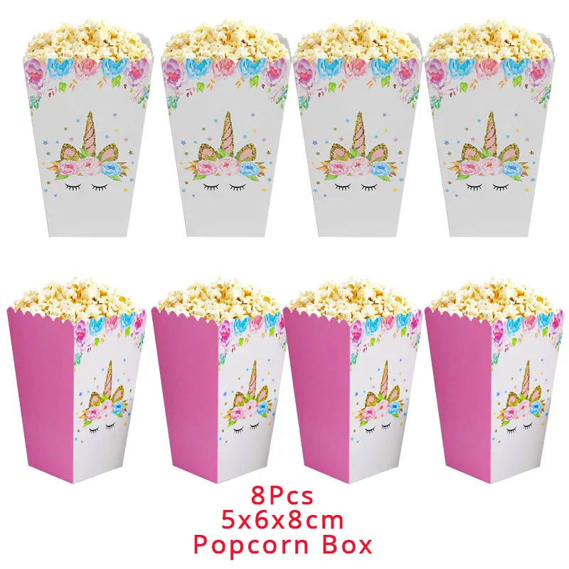 Enchanting Unicorn Theme: Popcorn & Gift Packaging Set