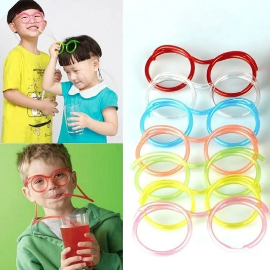 Whimsical Flexi-Straw Eyewear for Kids' Celebrations