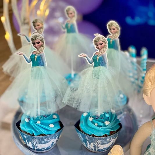 Enchanting Princess Cake Decor Set - Birthday Party Supplies for Girls