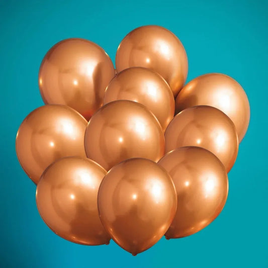 5pcs 12inch Chrome Retro Copper Balloons Latex Balloons Chrome Birthday Party  Bridal Shower Wedding Fall Baby Shower Decor