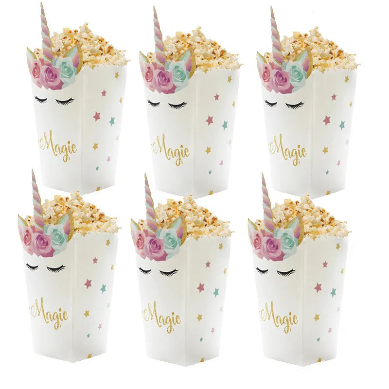 Enchanting Unicorn Theme: Popcorn & Gift Packaging Set