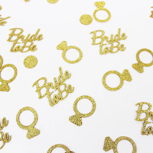 Shimmering Gold Ring Confetti Kit for 100 Guests