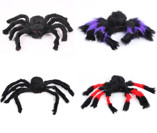 Lifelike Furry Halloween Spider Prop