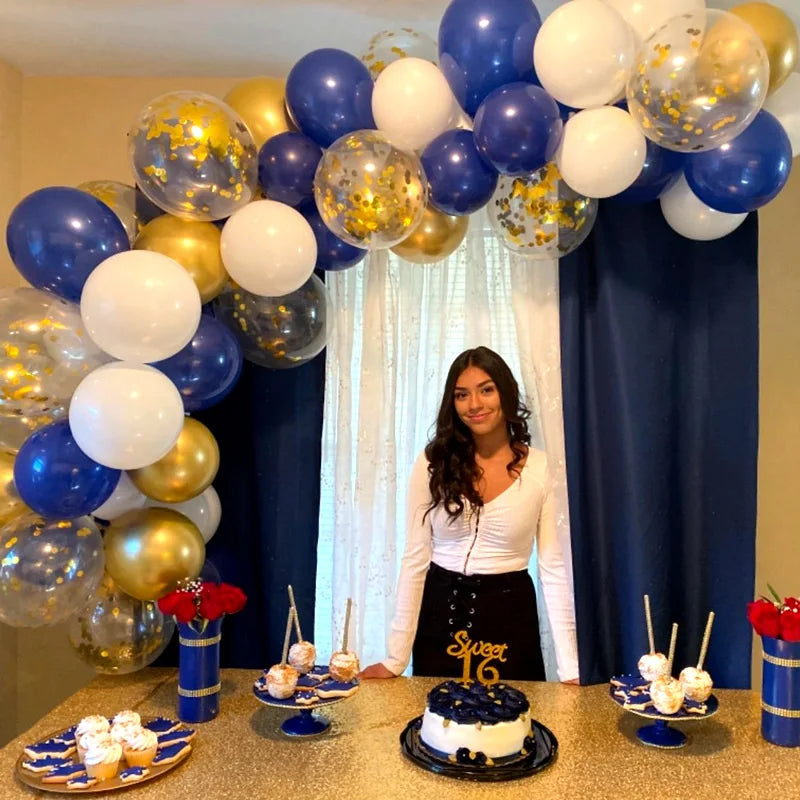 Navy Blue Balloon Garland Kit - Premium 40pcs Party Decor Set