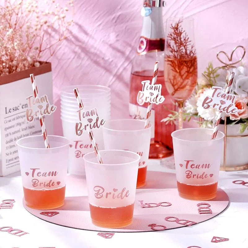 Rose Gold Foil Bride Tribe Cups - Party Perfect! 🌟 🌹