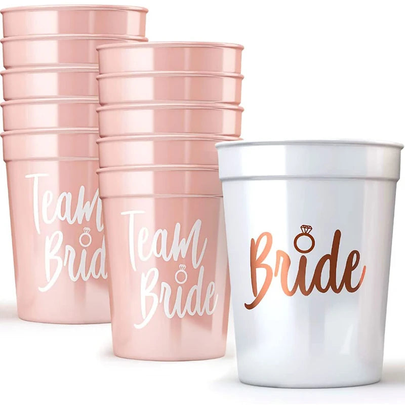 Team Bride Celebration Plastic Cups