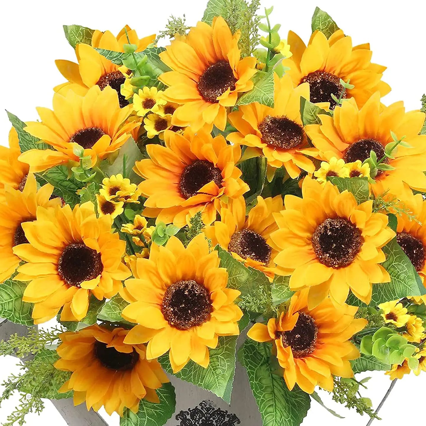 1pc Artificial Flowers Sunflower Bouquet Silk Fake Flower for Home Table Fall Decor Thanksgiving Wedding Party Autumn Decoration