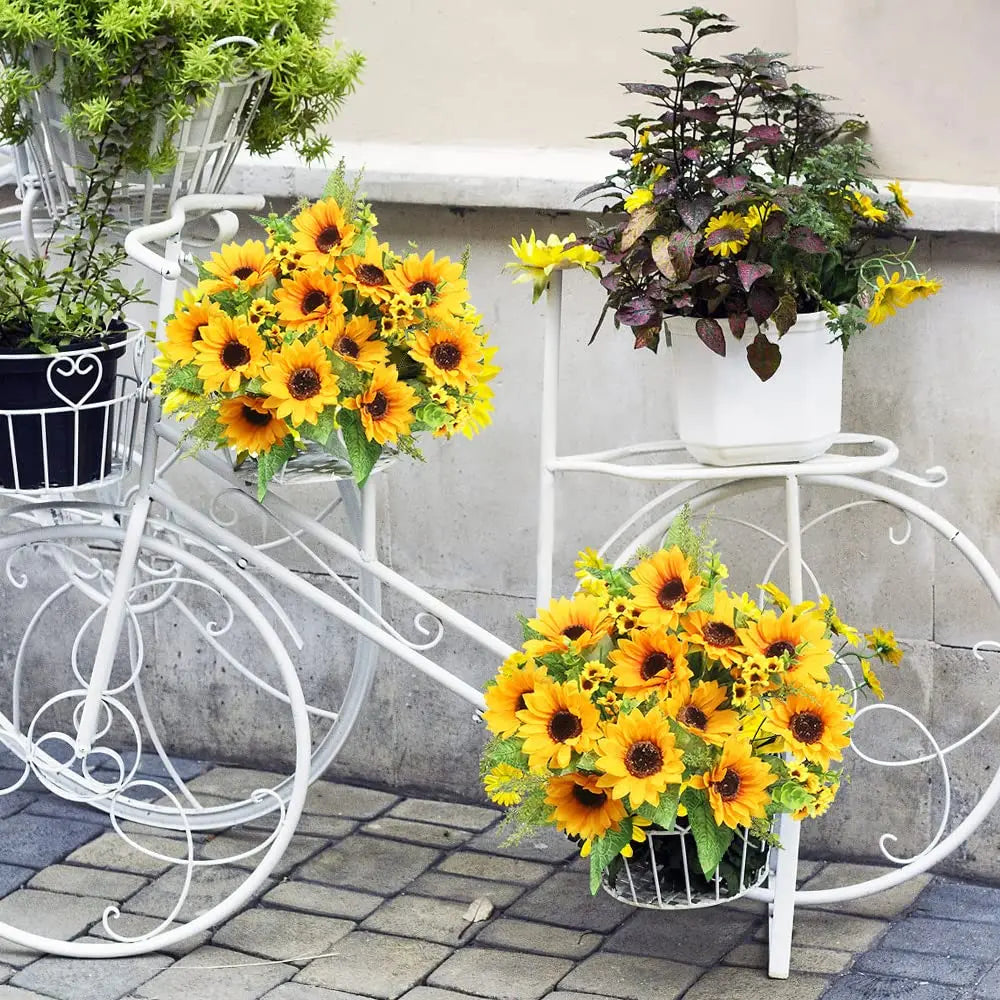 1pc Artificial Flowers Sunflower Bouquet Silk Fake Flower for Home Table Fall Decor Thanksgiving Wedding Party Autumn Decoration