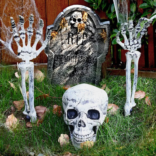 Spooky Plastic Skeleton Decoration for Halloween Home and Garden Outdoor Scary Props