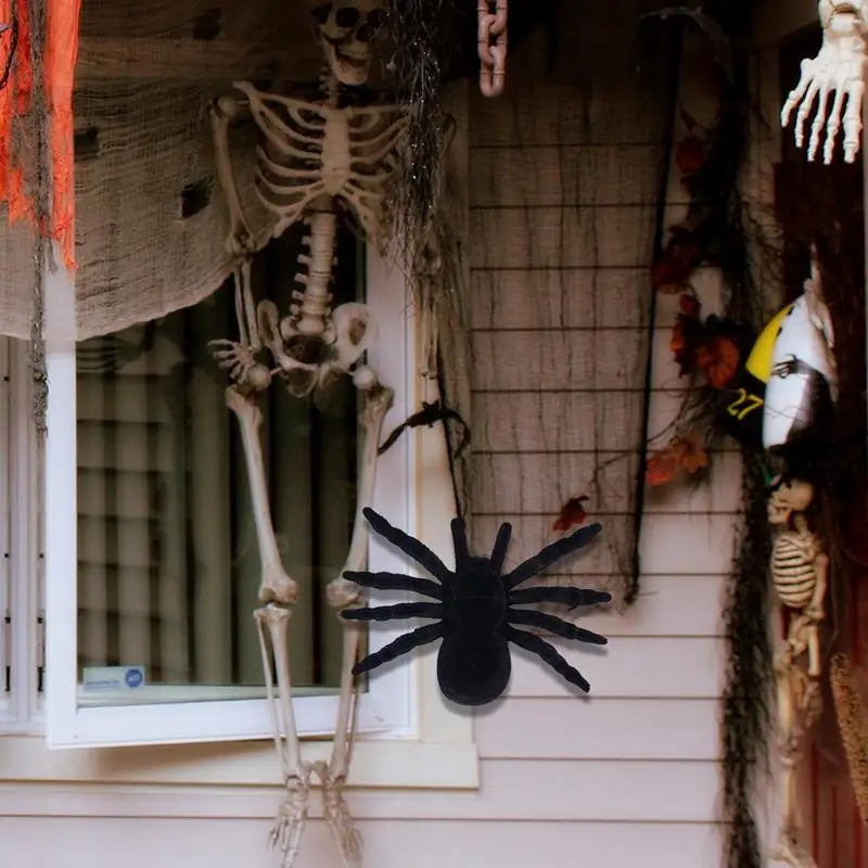 Giant Realistic Spider Decoration for Halloween - Scary Party Favor for Walls, Windows, Yards, and Patios