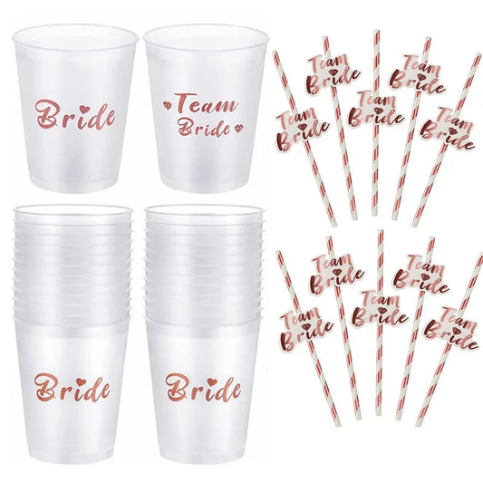 Rose Gold Foil Bride Tribe Cups - Party Perfect! 🌟 🌹