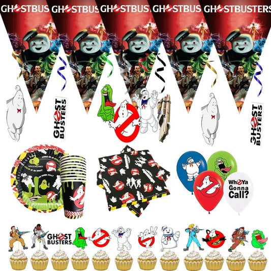 Ghostbuster Themed Party Supplies Set for Various Occasions