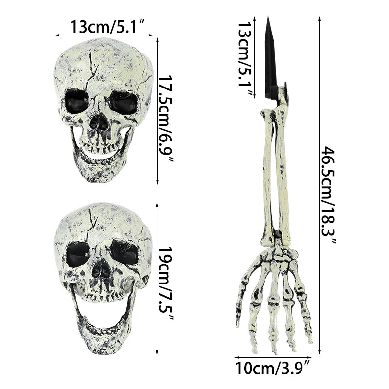 Spooky Plastic Skeleton Decoration for Halloween Home and Garden Outdoor Scary Props