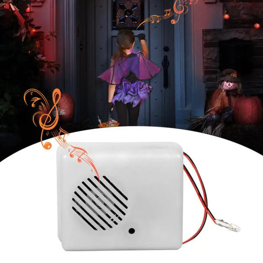 Halloween Horror Sound Sensor Speaker - Voice-Activated Scary Decoration for Haunted Houses and Parties