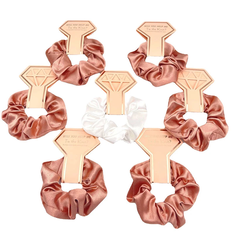 Elegant Bridesmaid Hair Scrunchies for Wedding Bliss