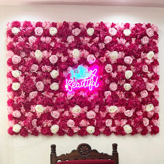 Wedding Decor Artificial Flower Wall Christmas Home Background Decor Handmade Flower Board Flower Party Bedroom Backdrop 60x40cm