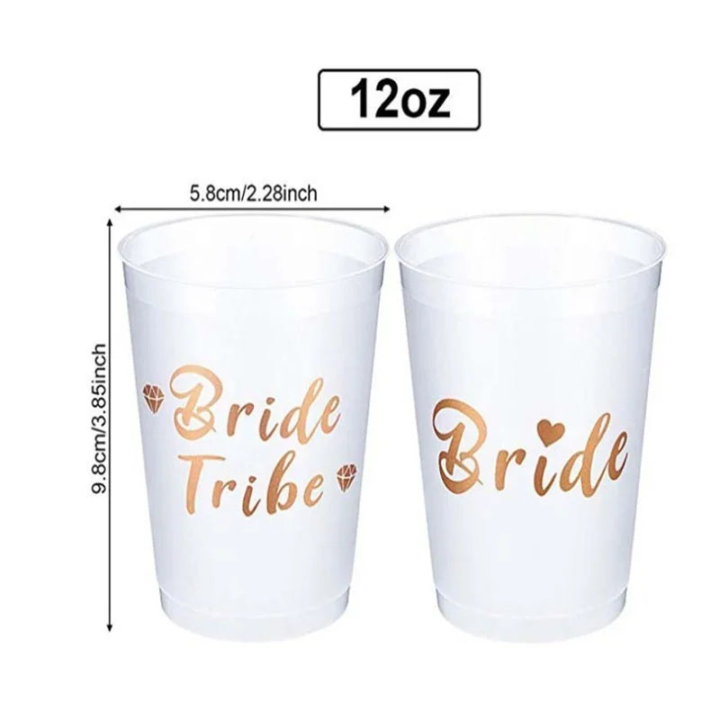 Rose Gold Foil Bride Tribe Cups - Party Perfect! 🌟 🌹