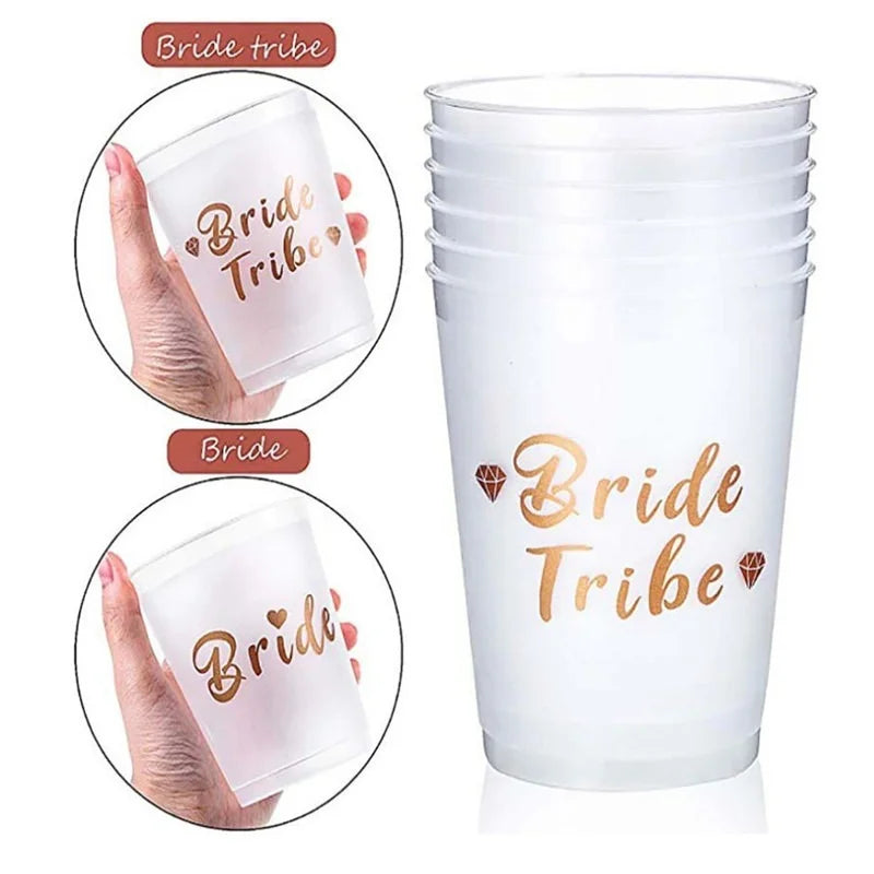 Rose Gold Foil Bride Tribe Cups - Party Perfect! 🌟 🌹