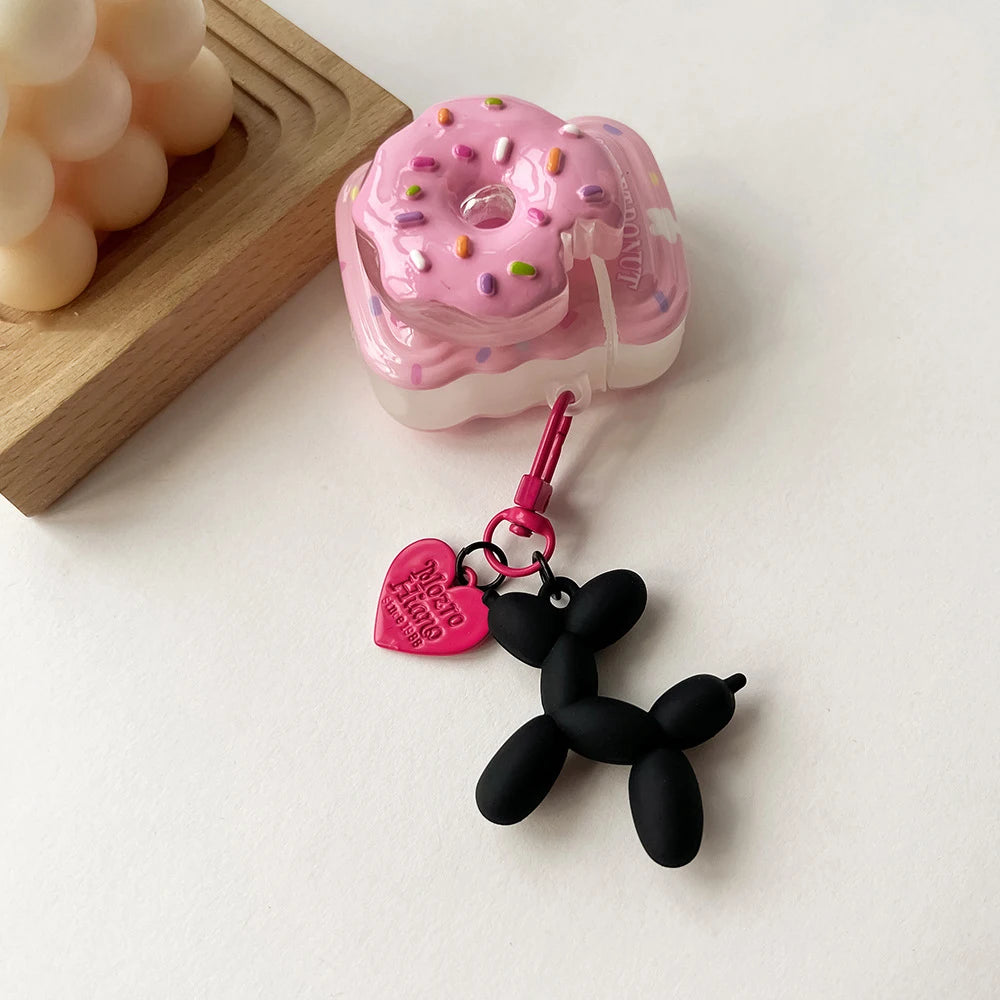 Whimsical Acrylic Cartoon Balloon Dog Keychains