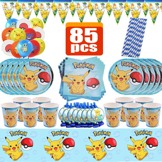 Pikachu Themed Party Decor Bundle