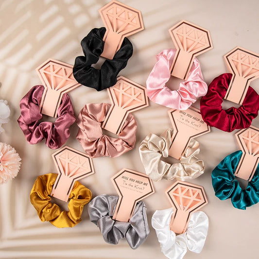 Elegant Bridesmaid Hair Scrunchies for Wedding Bliss