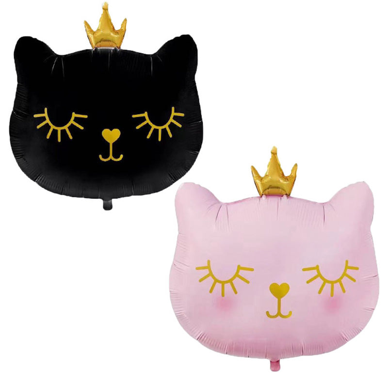 Majestic Feline Crown Aluminum Balloon